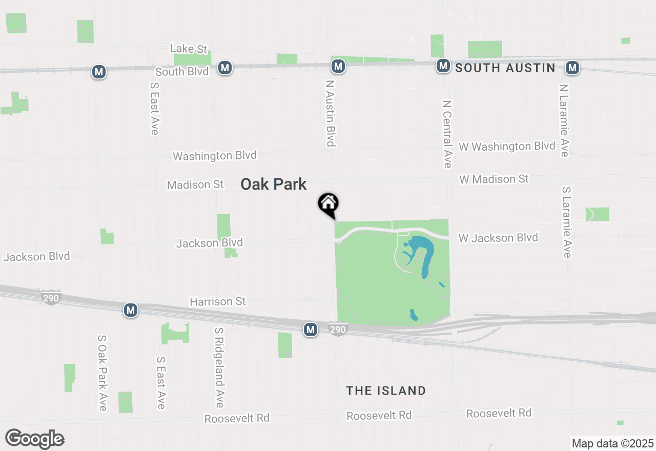 Map of 208 S Austin Boulevard, Oak Park, IL 60302