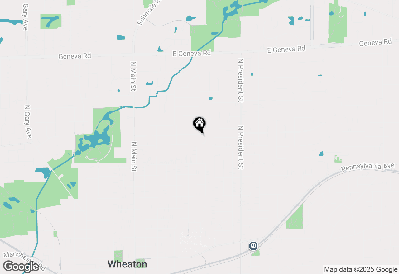 Map of 532 E Hawthorne Boulevard, Wheaton, IL 60187