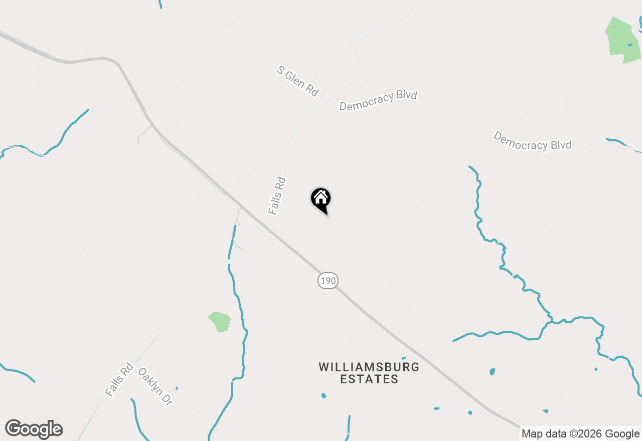 Map of 9916 Glenolden Drive, Potomac, MD 20854