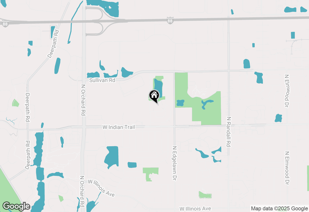 Map of 1340 Ironwood Court, Aurora, IL 60506