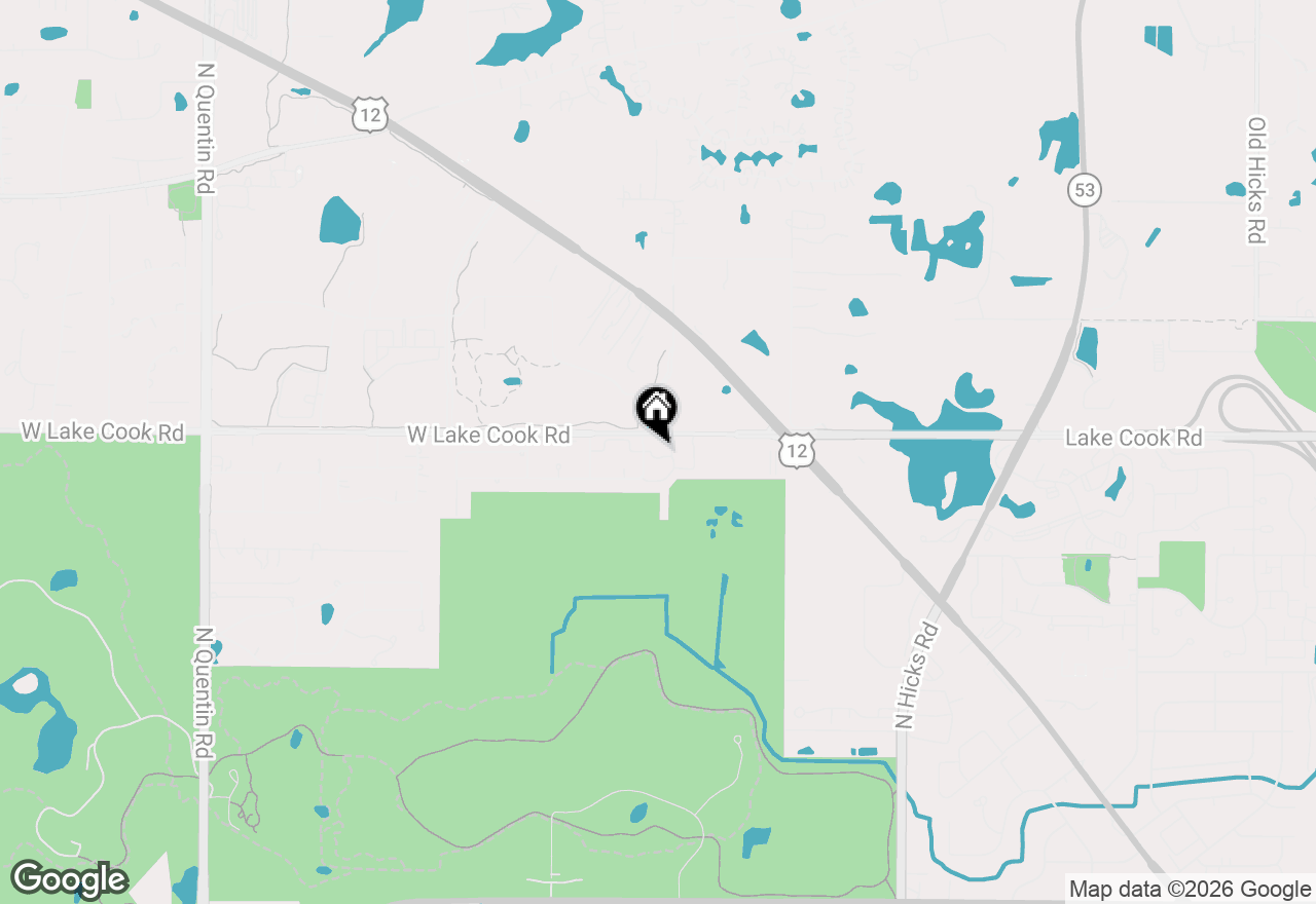 Map of 28 E Moseley Road, Palatine, IL 60074