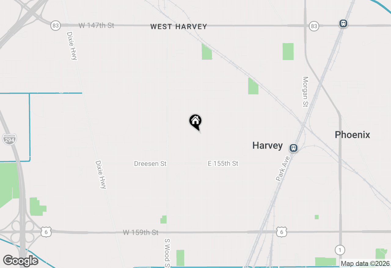 Map of 15313 Marshfield Avenue, Harvey, IL 60426