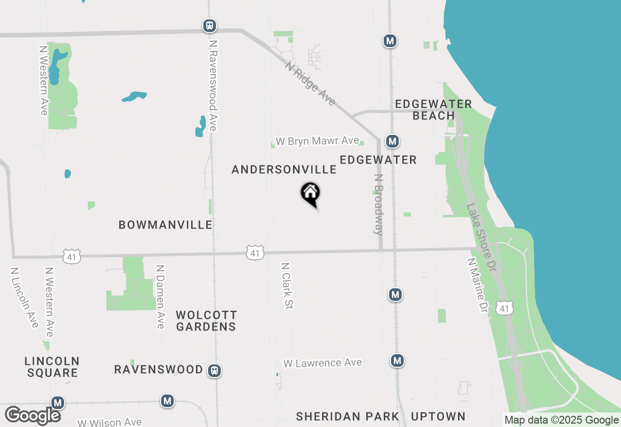 Map of 1431 W Summerdale Avenue #1B, Chicago, IL 60640