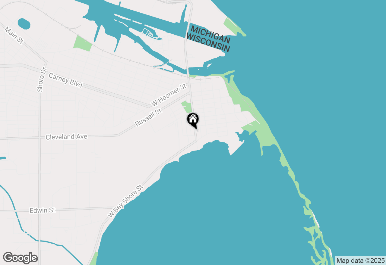 Map of 614 Ogden St, Marinette, WI 54143