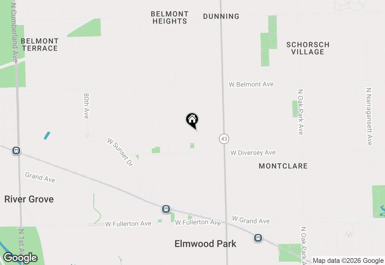 Map of (Address confidential), Elmwood Park, Illinois 60707