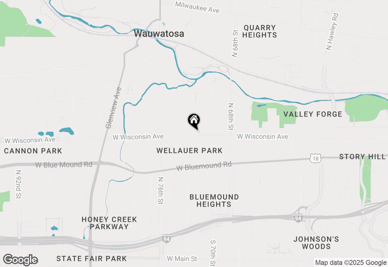 Map of 709 N 72nd St, Wauwatosa, WI 53213