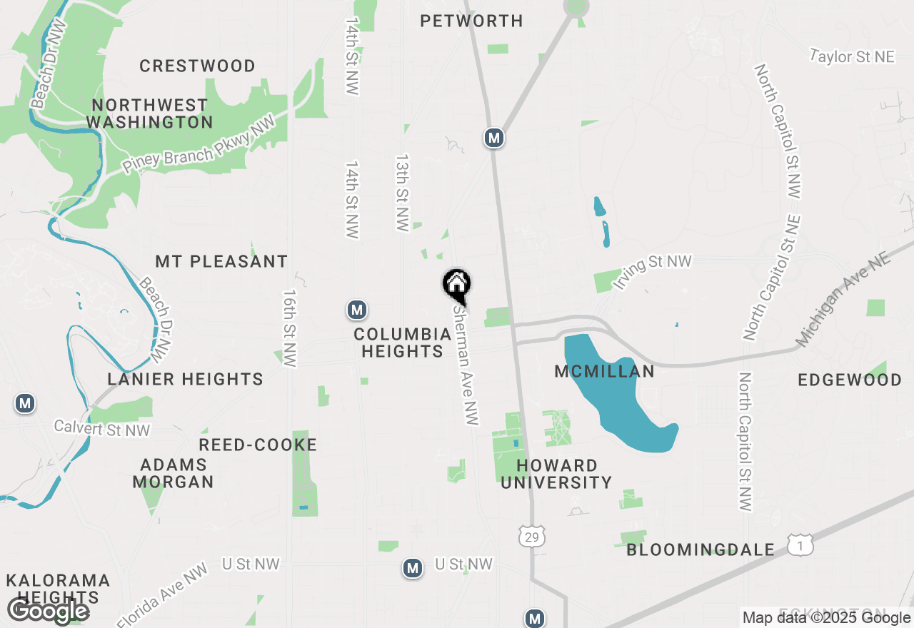 Map of 3030 Sherman Avenue Nw, Washington, DC 20001