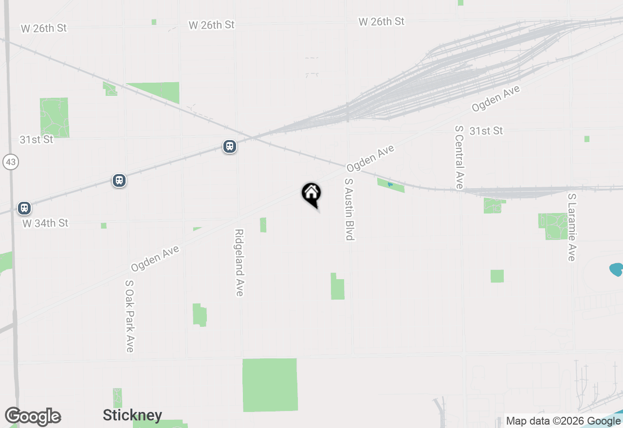 Map of 3331 S 61st Court, Cicero, IL 60804
