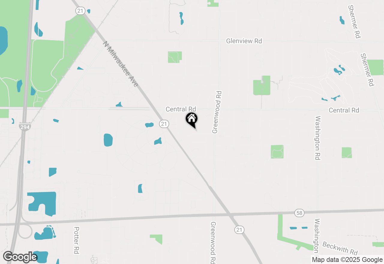 Map of 3420 Greenbriar Drive, Glenview, IL 60025