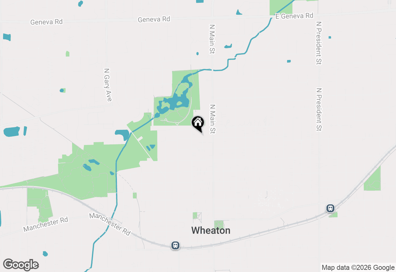 Map of 219 W Oak Avenue, Wheaton, IL 60187