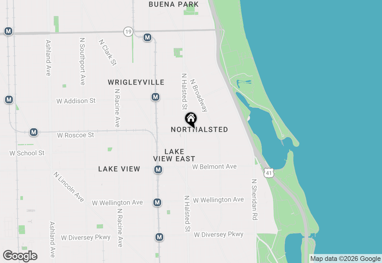Map of 730 W Roscoe Street #1N, Chicago, IL 60657