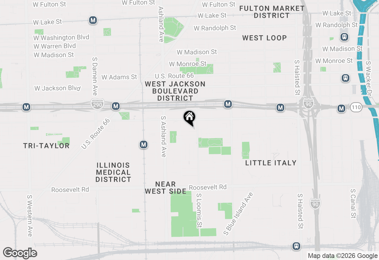 Map of 1431 W Flournoy Street #2R, Chicago, IL 60607