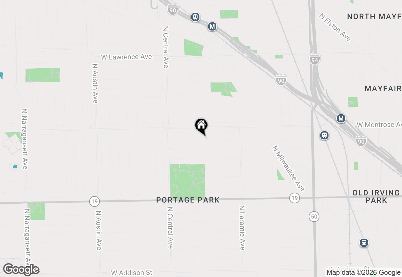 Map of 5407 W Pensacola Avenue, Chicago, IL 60641