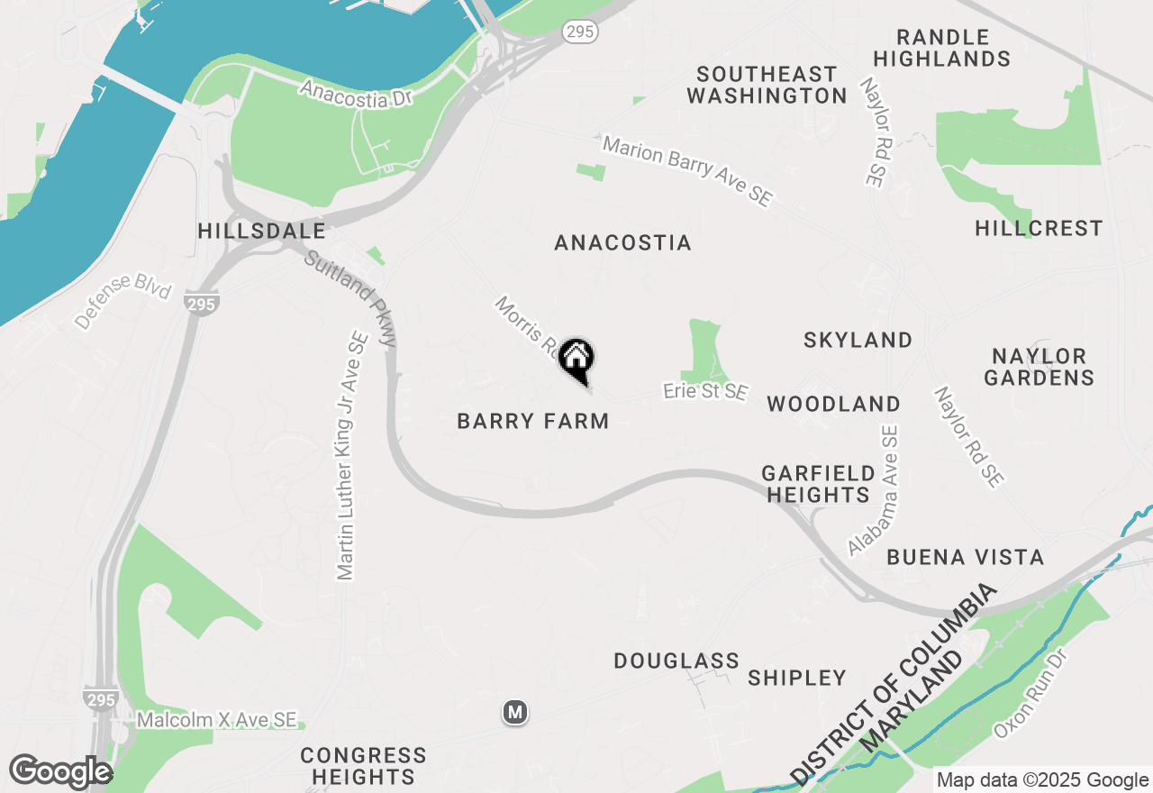 Map of 1501 Erie Street Se, Washington, DC 20020