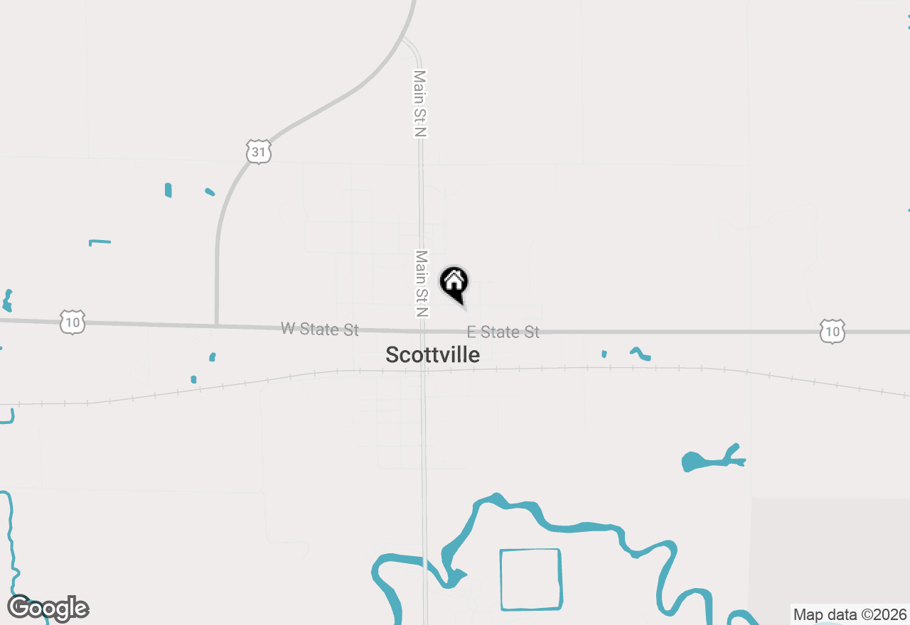 Map of 206 E Broadway Street, Scottville, MI 49454