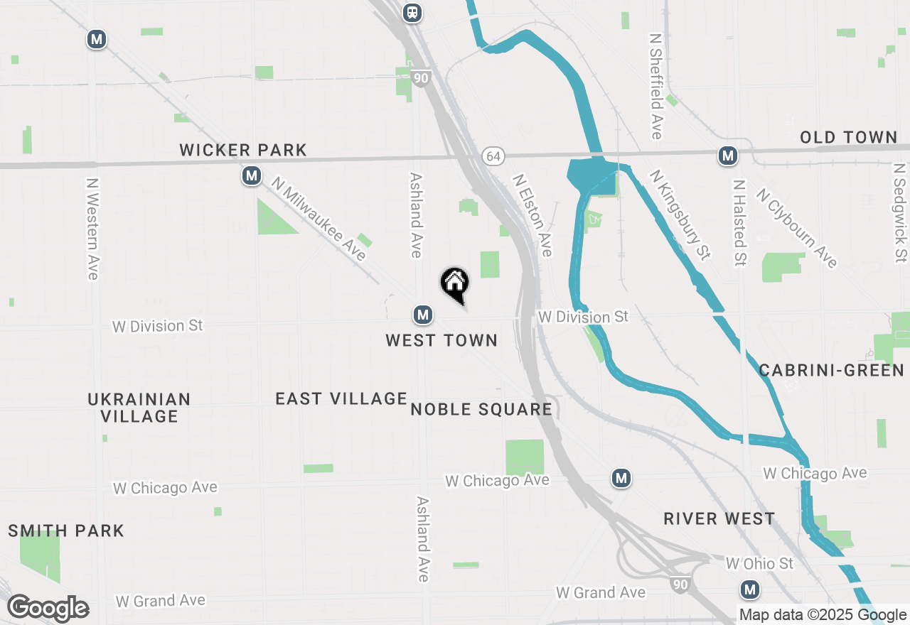 Map of 1504 W Division Street #2R, Chicago, IL 60642