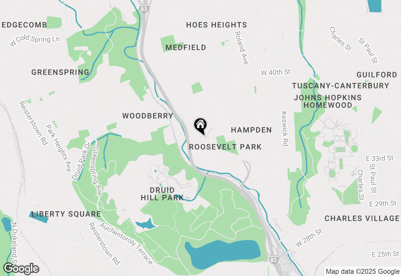 Map of 1508 W 36th Street, Baltimore, MD 21211