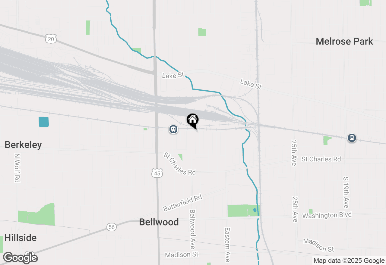 Map of 99 Bellwood Avenue, Bellwood, IL 60104