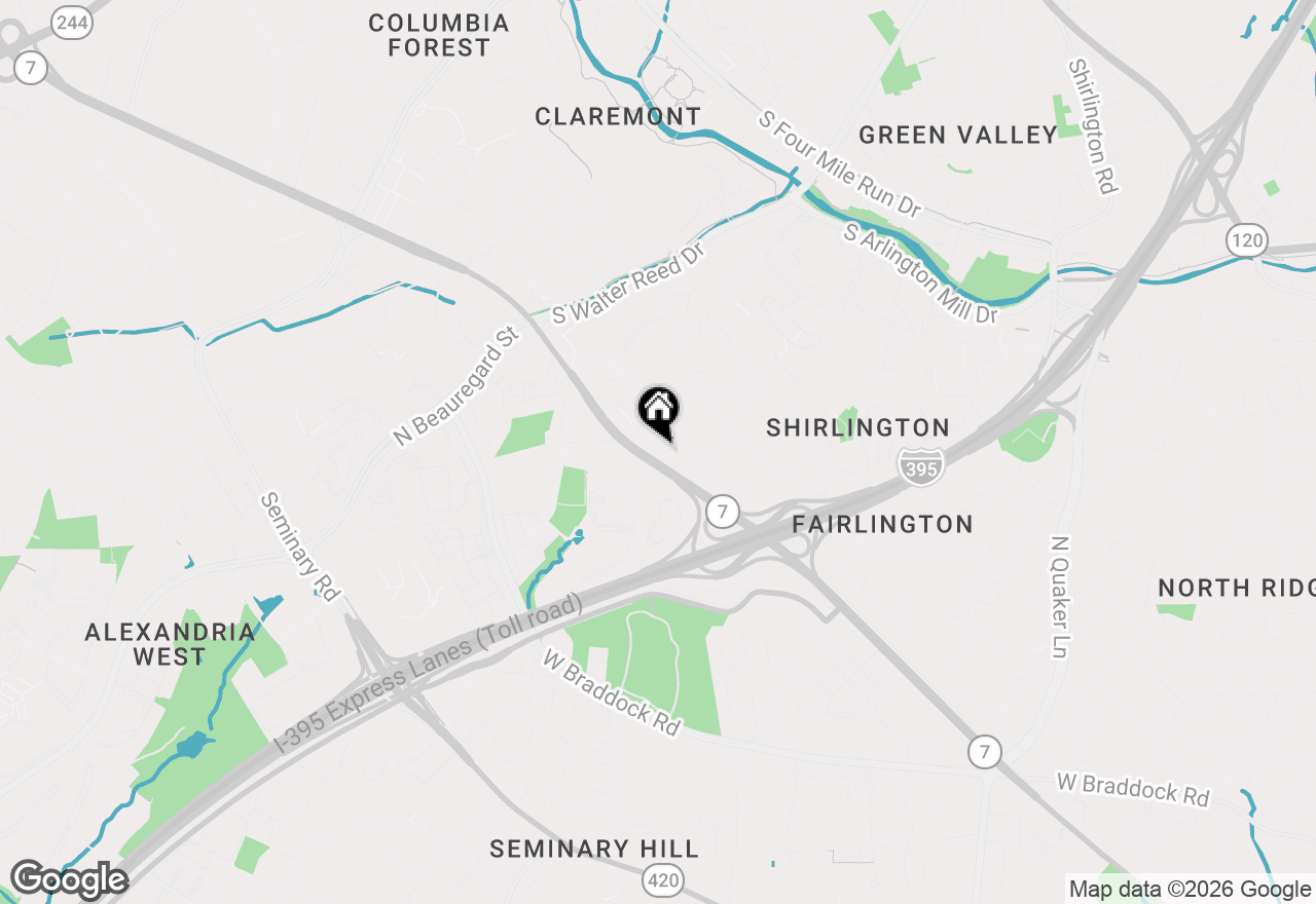 Map of 2960 S Columbus Street #B2, Arlington, VA 22206