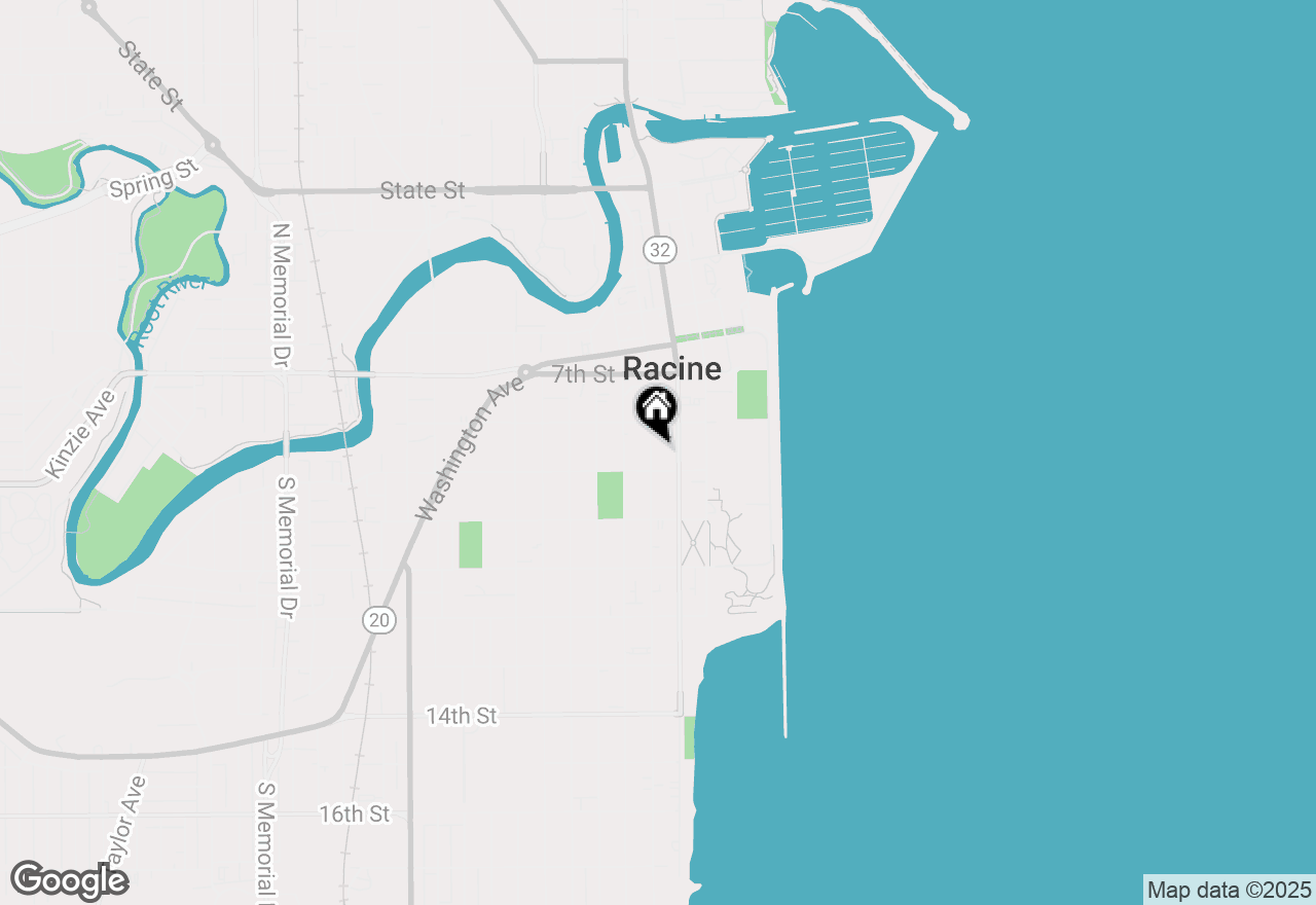 Map of 829 Wisconsin Ave, Racine, WI 53403