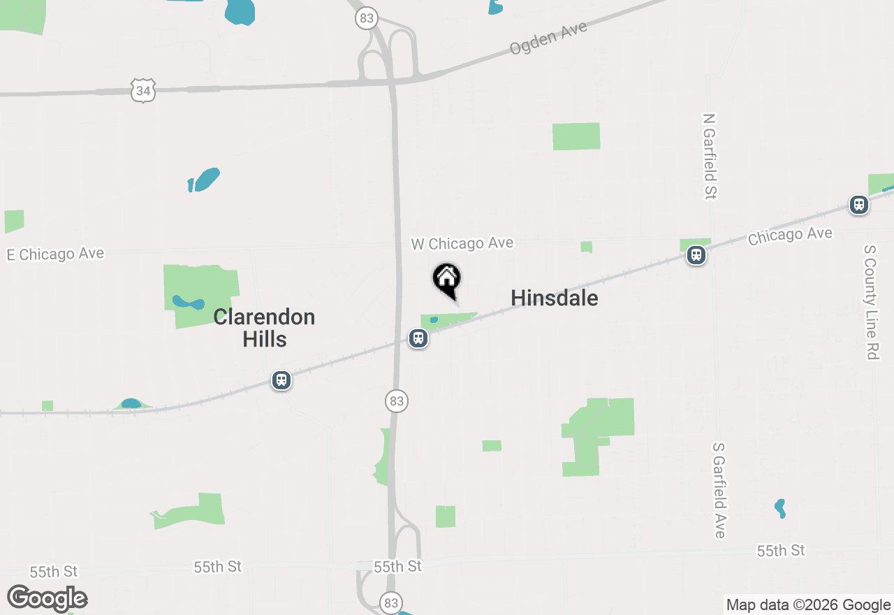 Map of 743 Town Place, Hinsdale, IL 60521