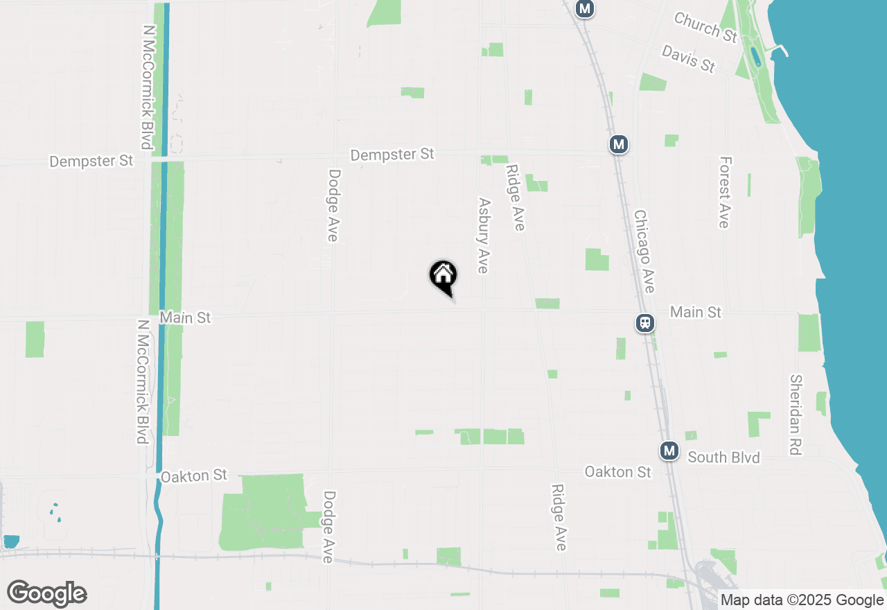 Map of 1421 Main Street #1421, Evanston, IL 60202