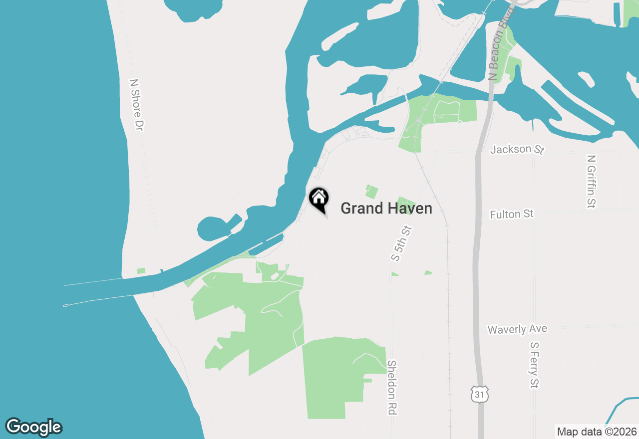 Map of 215 S 1st Street, Grand Haven, MI 49417