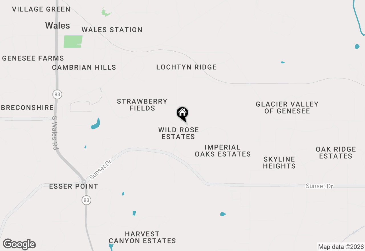Map of W310S2748 Wild Rose Ln, Waukesha, WI 53188