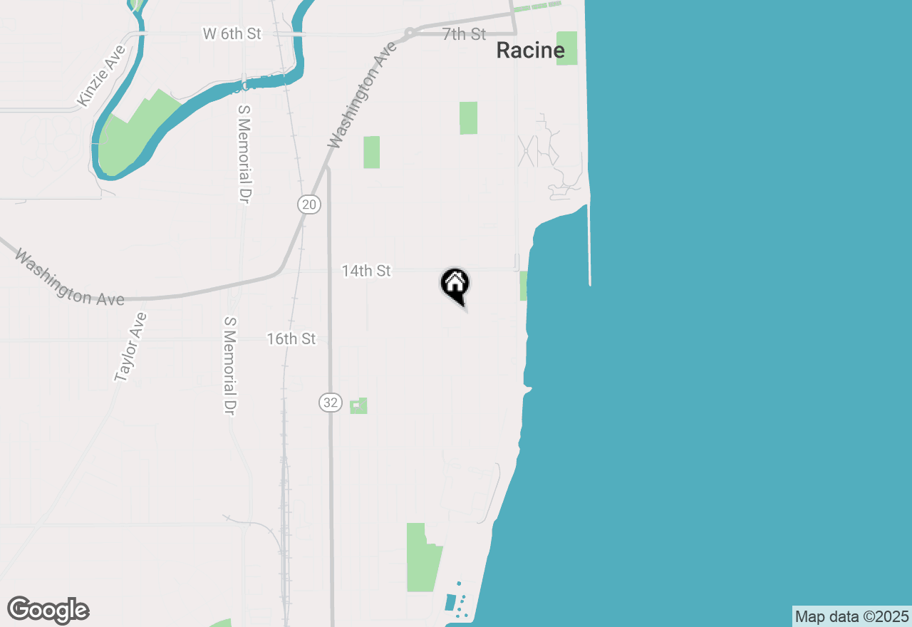 Map of 1516 Park Ave, Racine, WI 53403