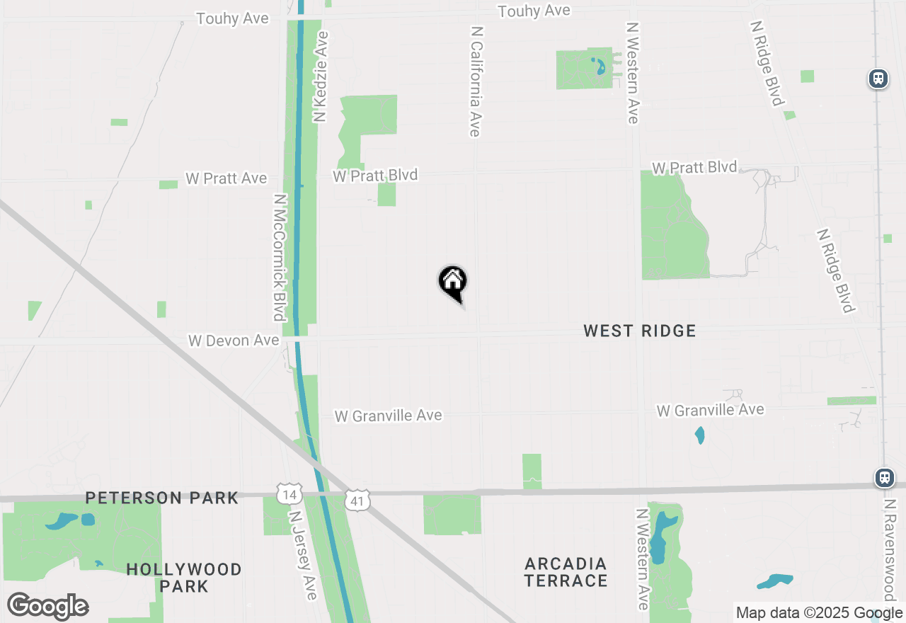 Map of 6434 N Mozart Street, Chicago, IL 60645