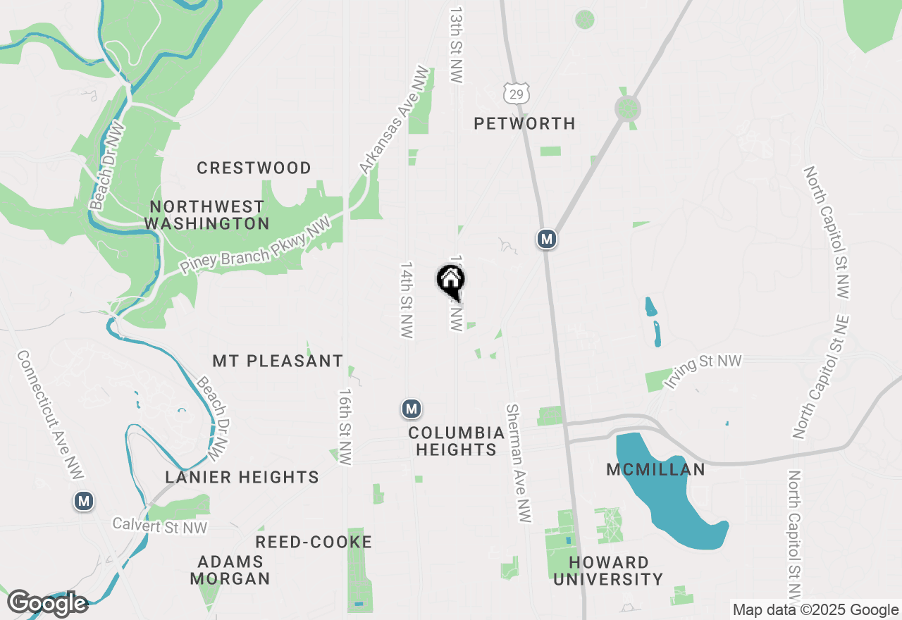 Map of 3542 T Street Nw #2, Washington, DC 20010