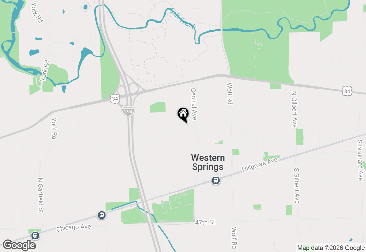 Map of (Address confidential), Western Springs, Illinois 60558