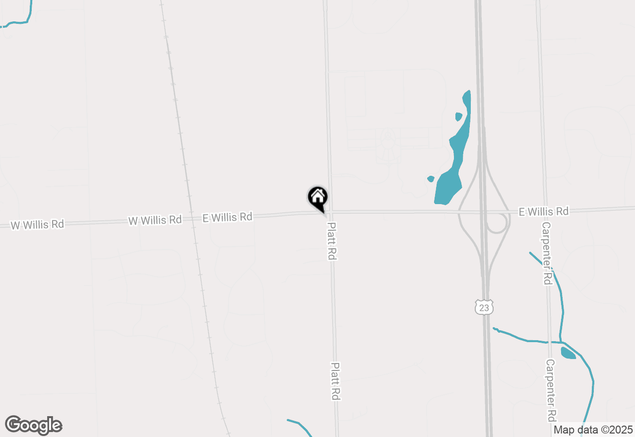 Map of 584 E Willis Road, Saline, MI 48176
