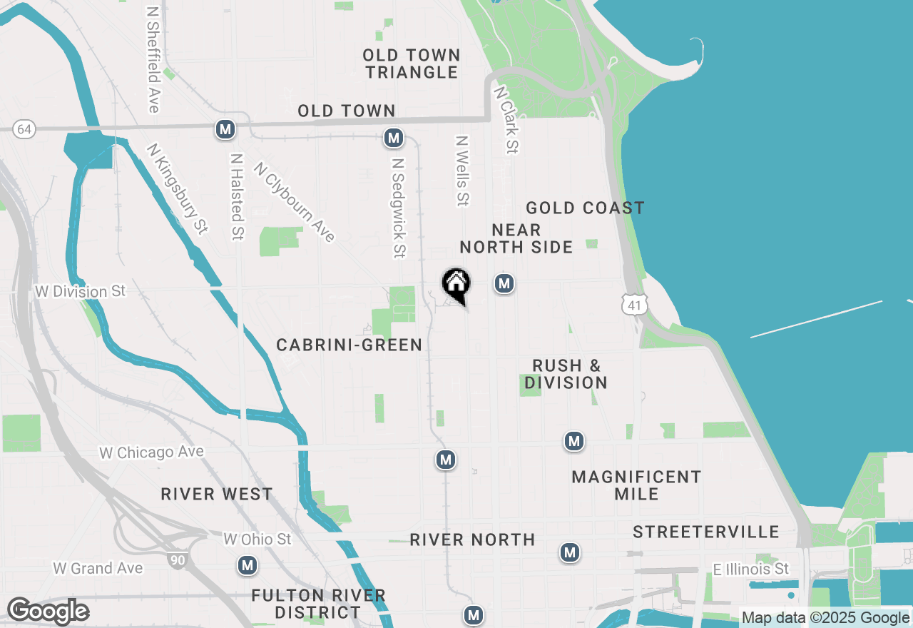 Map of 202 W Hill Street #3803, Chicago, IL 60610