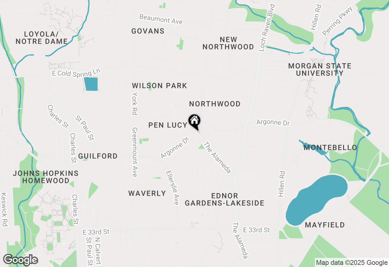 Map of 974 N Hill Road, Baltimore, MD 21218