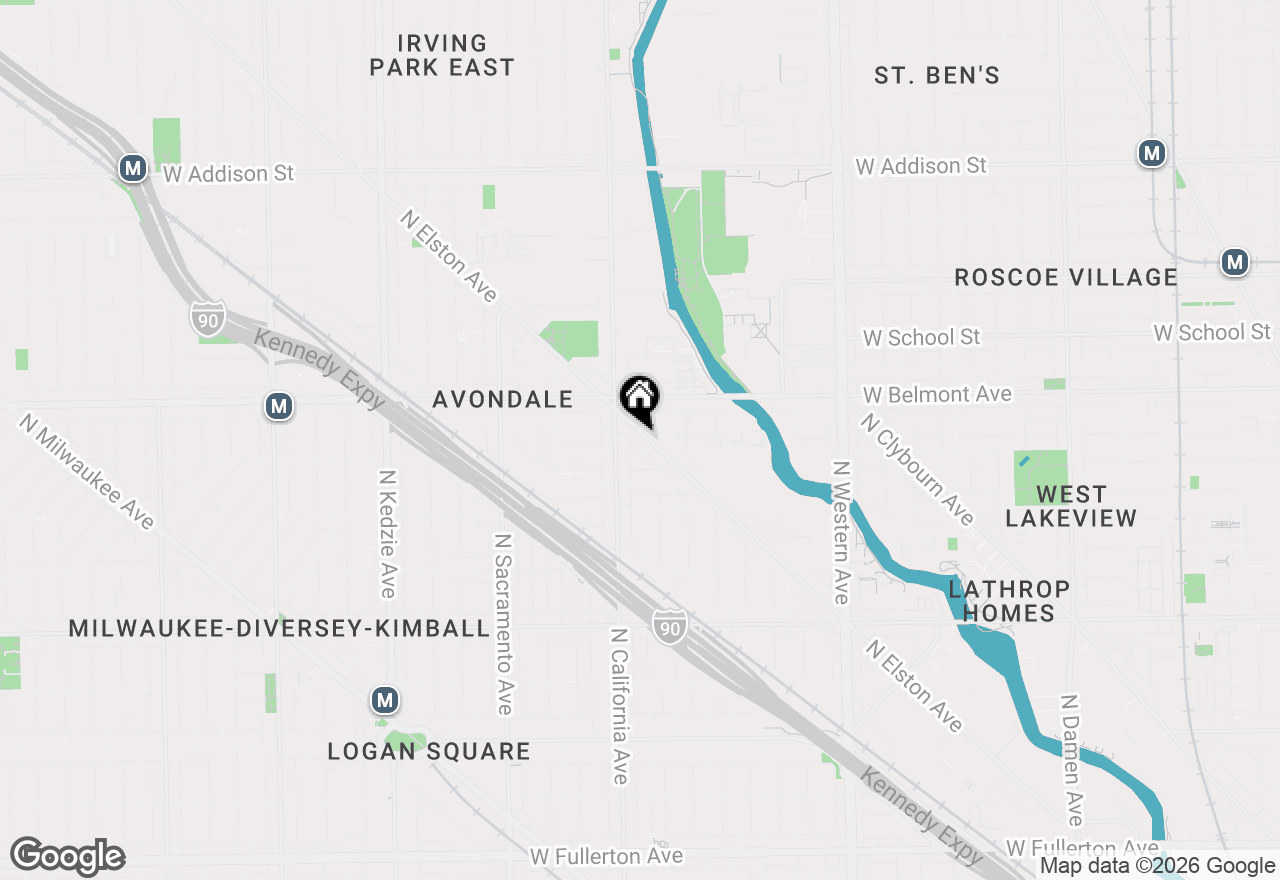 Map of 3140 N Elston Avenue #3S, Chicago, IL 60618