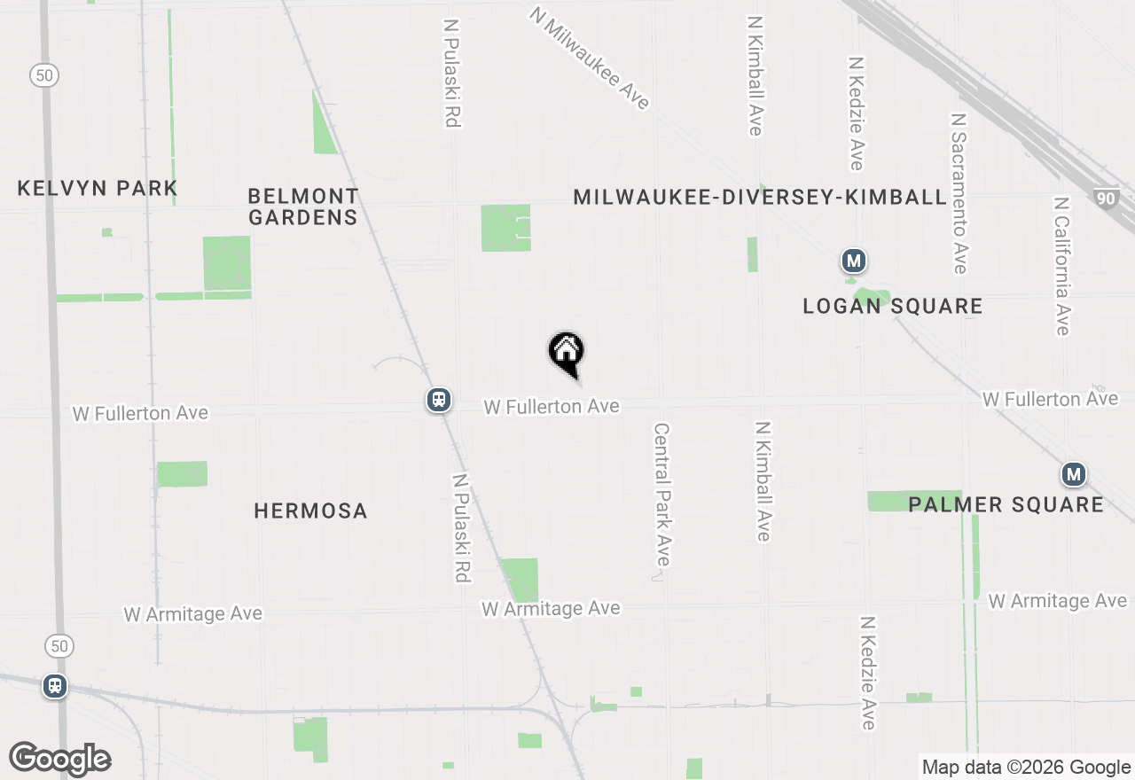 Map of 2415 N Hamlin Avenue #3, Chicago, IL 60647