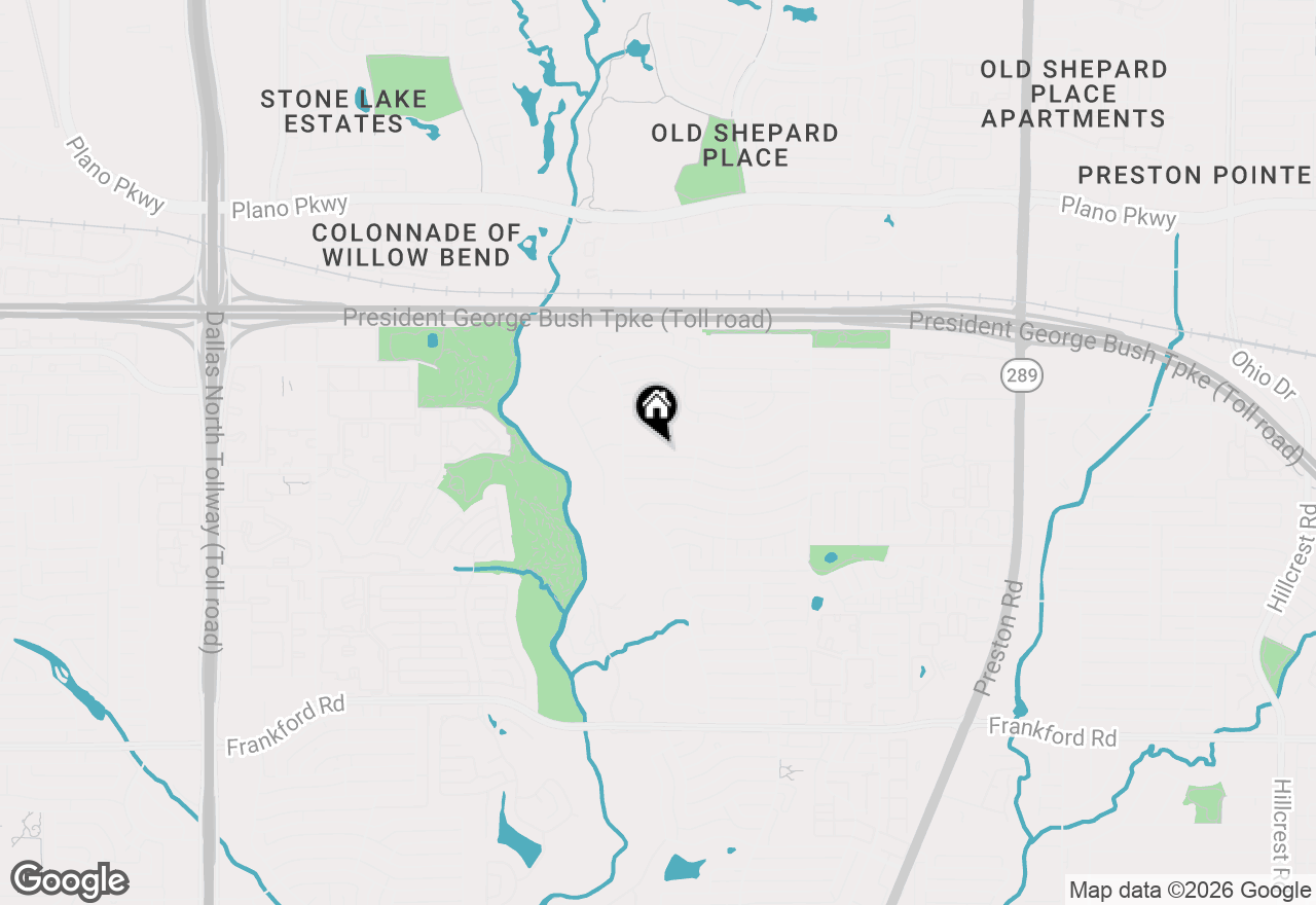 Map of 5722 Brushy Creek Trail, Dallas, TX 75252