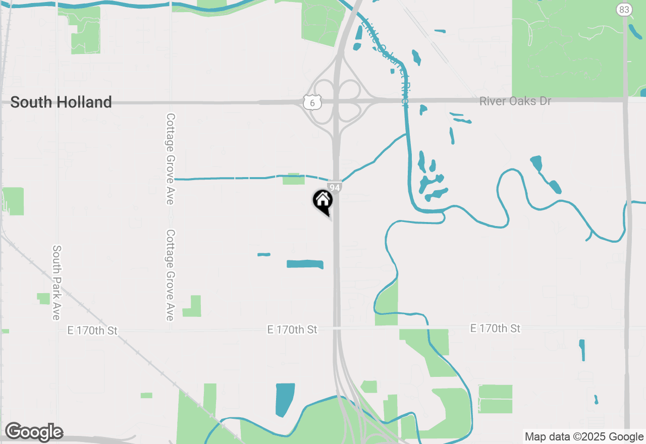 Map of 16609 Kenwood Avenue, South Holland, IL 60473