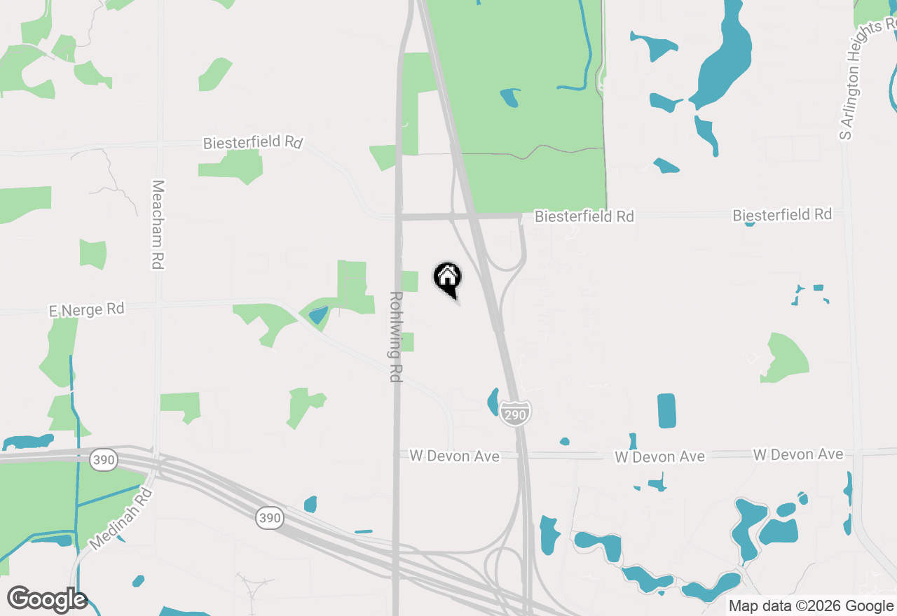 Map of 1009 Huntington Drive, Elk Grove Village, IL 60007