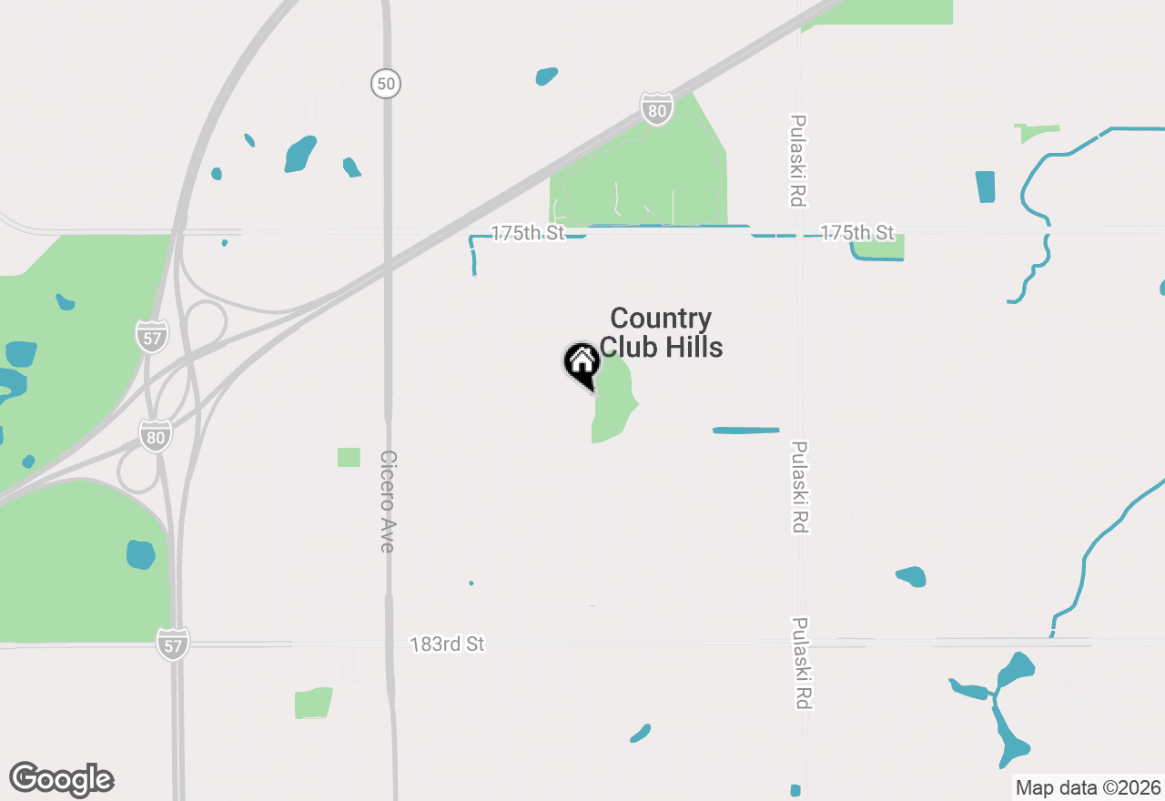 Map of 17829 Baker Court, Country Club Hills, IL 60478