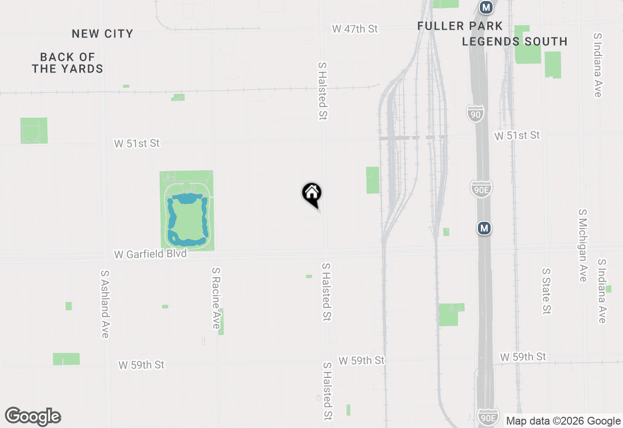 Map of 827 W 53rd Place, Chicago, IL 60609