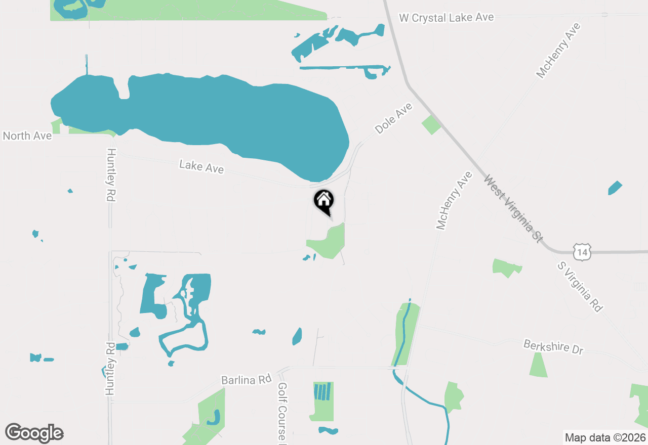 Map of 452 Lakeside Avenue, Crystal Lake, IL 60014
