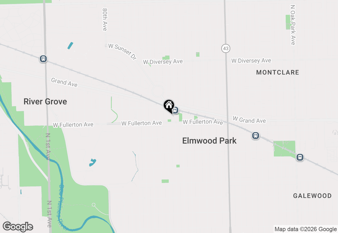 Map of 2417 N 76th Avenue, Elmwood Park, IL 60707