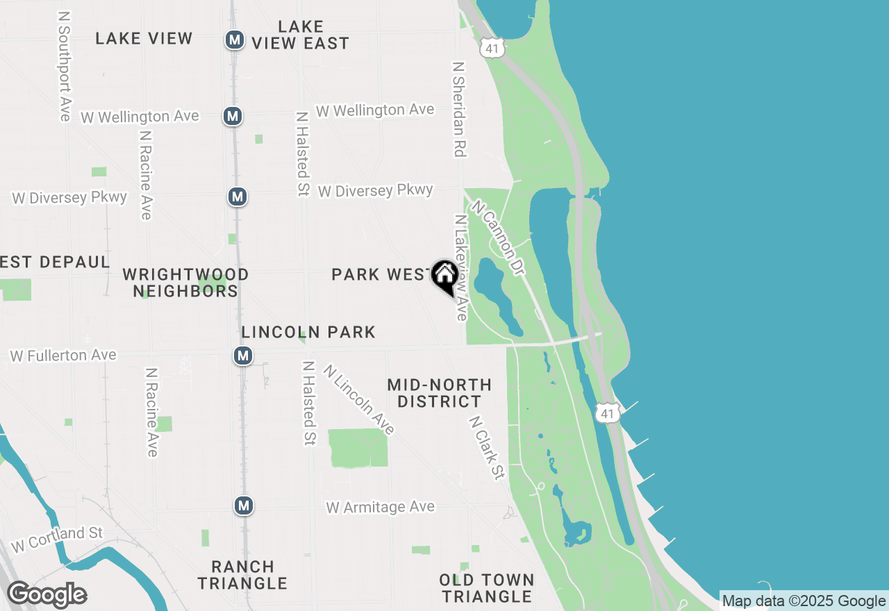 Map of 437 W Roslyn Place, Chicago, IL 60614