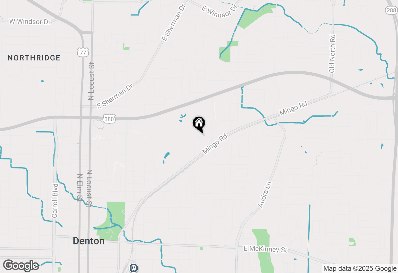 Map of 1522 N Ruddell Street, Denton, TX 76209