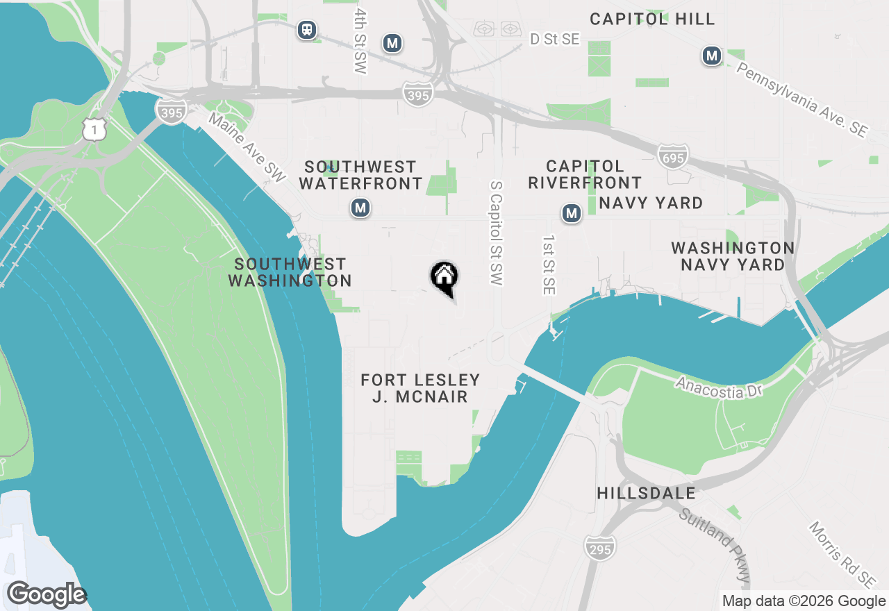 Map of 101 P Street Sw, Washington, DC 20024
