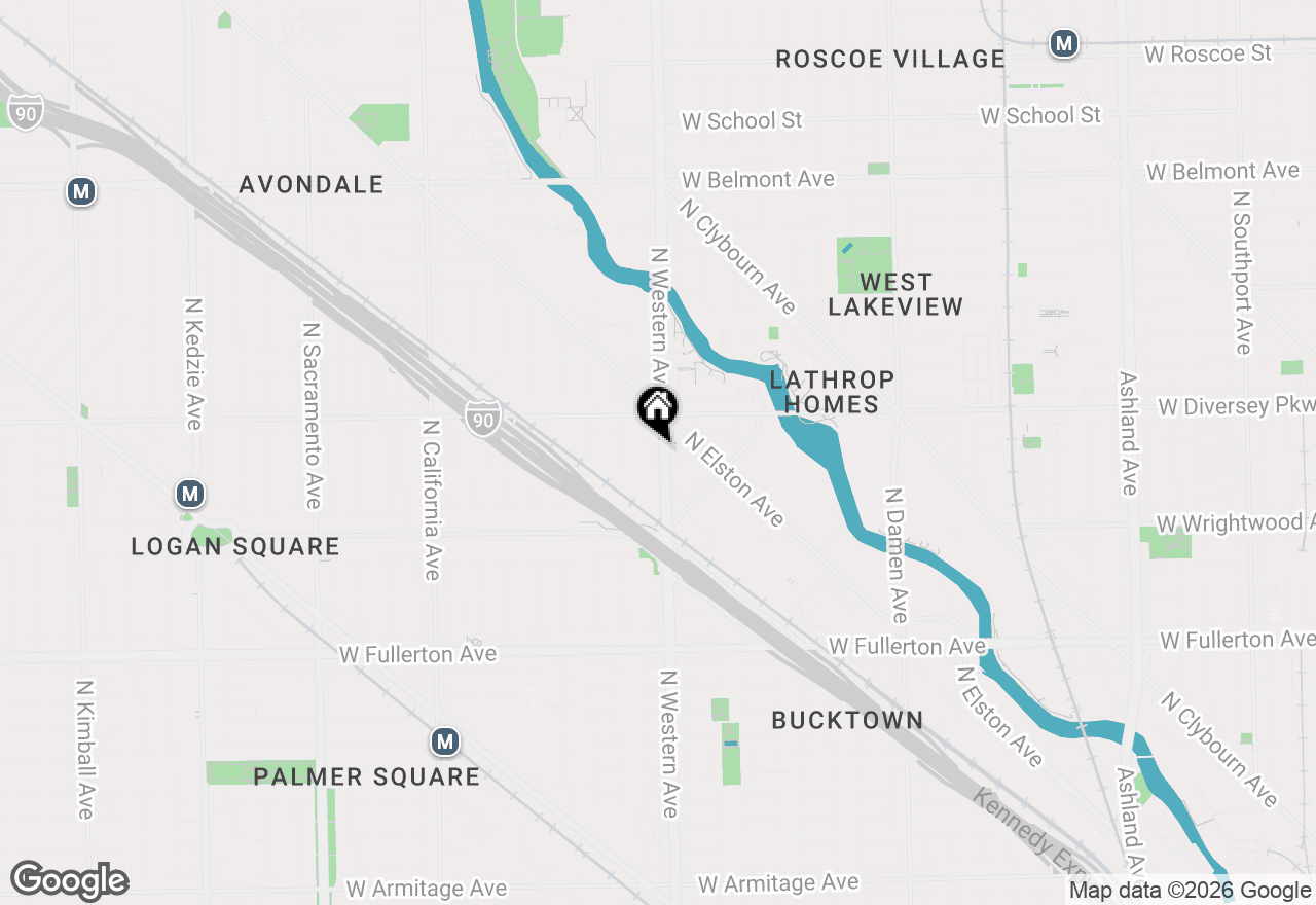 Map of (Address confidential), Chicago, Illinois 60647