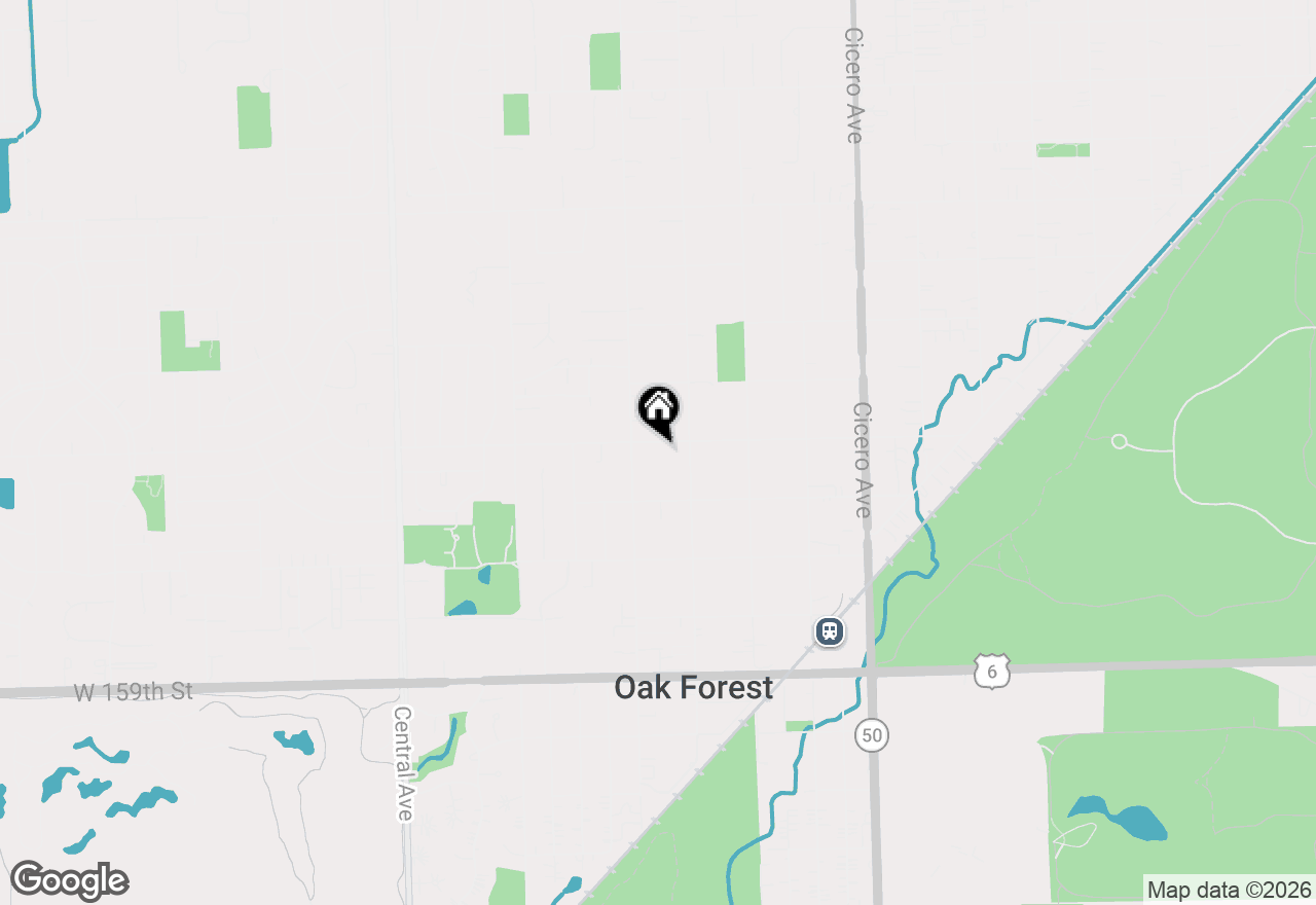 Map of 5127 155th Street, Oak Forest, IL 60452