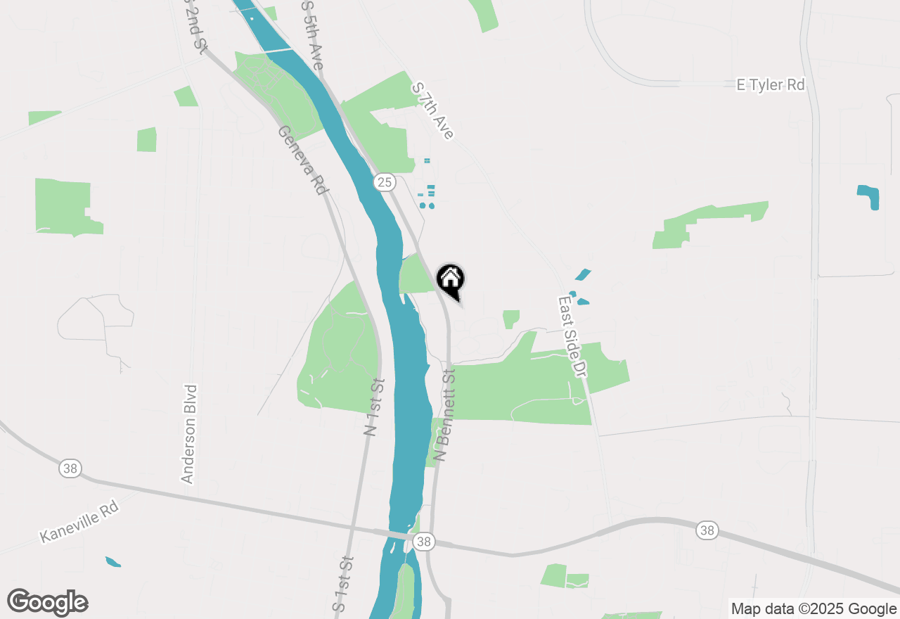 Map of 835 N Bennett Street, Geneva, IL 60134